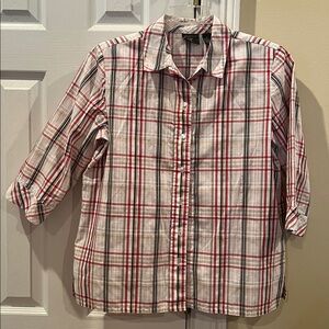 Mountain Lake Red and Beige Plaid Shirt